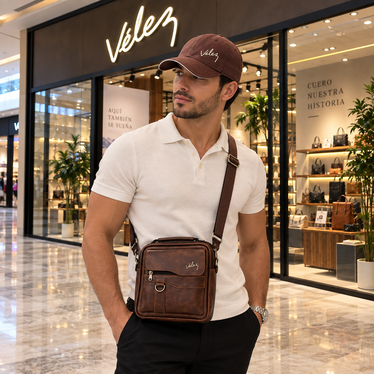 Trío Vélez Hombre™ – Carriel + Billetera + Gorra